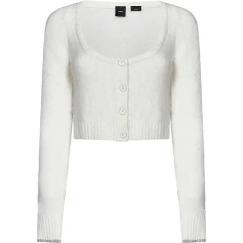 Sweater with Silver Trim , female, Sizes: S - pinko - Modalova