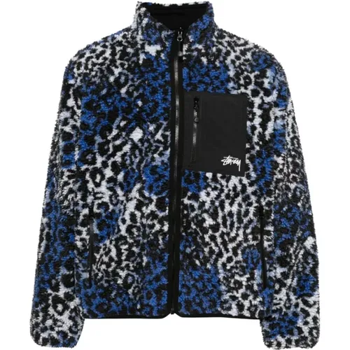 Reversible Leopard Print Outerwear , Herren, Größe: L - Stüssy - Modalova