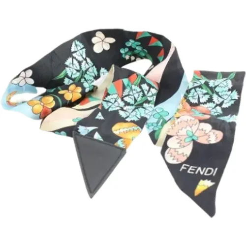 Pre-owned Scarves, unisex, , Size: ONE SIZE Pre-owned Silk scarves - Fendi Vintage - Modalova