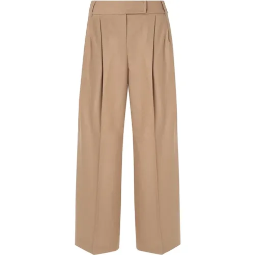 Wide Trousers, female, , Size: S Carmen Camel Pants - Max Mara - Modalova