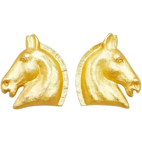 Pre-owned Jewellery, female, , Size: ONE SIZE Pre-owned Metal earrings - Hermès Vintage - Modalova