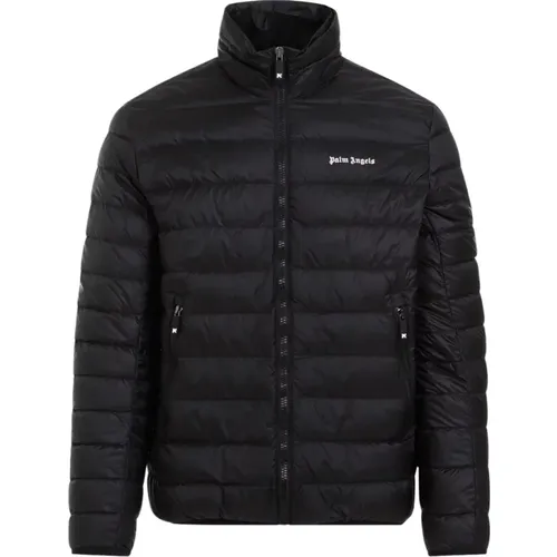 Quilted Logo Jacket , male, Sizes: L, M - Palm Angels - Modalova