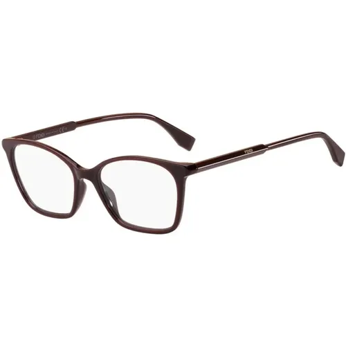 Elegante Grenat-Rahmen Damenbrillen , Damen, Größe: 53 MM - Fendi - Modalova