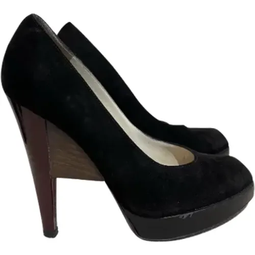 Pre-owned Pumps, female, , Size: 5 US Pre-owned Suede heels - Saint Laurent Vintage - Modalova