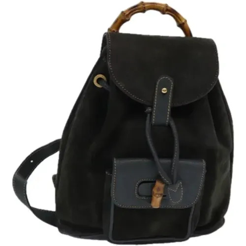 Pre-owned Suede backpacks , female, Sizes: ONE SIZE - Gucci Vintage - Modalova