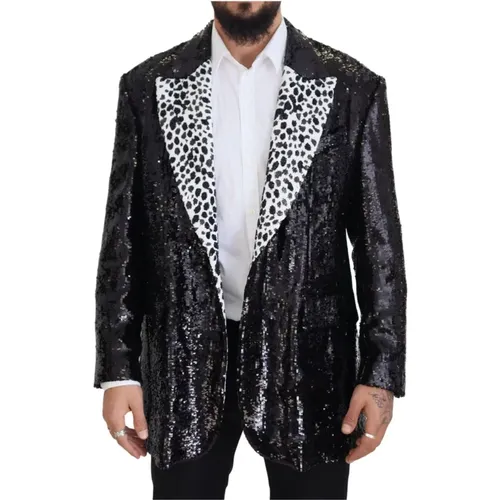 Blazers, male, , Size: M Elegant Single Breasted Blazer - Dolce & Gabbana - Modalova