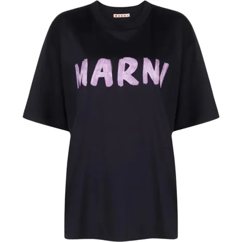 Women's Clothing T-Shirts & Polos Purple Ss24 , female, Sizes: XS, S, 2XS - Marni - Modalova