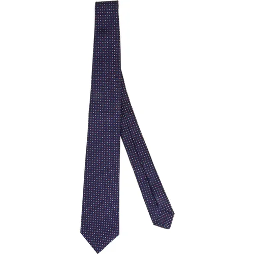 Ties, male, , Size: ONE SIZE Silk Patterned Tie - Kiton - Modalova