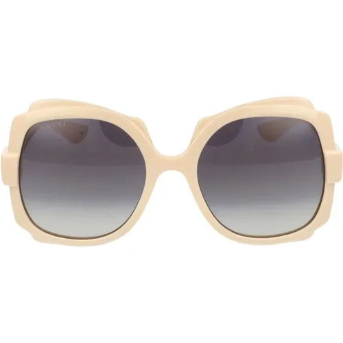 Stylische Sonnenbrille GG1431S,/Grey Shaded Sunglasses,Violett Getönte Sonnenbrille - Gucci - Modalova