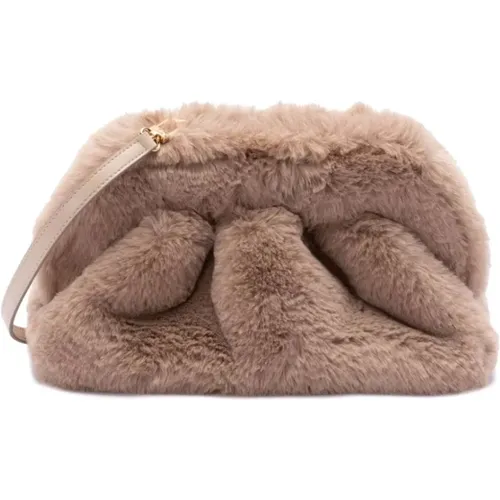 Clutches, female, , Size: ONE SIZE Faux-Fur Shoulder Bag - THEMOIRè - Modalova