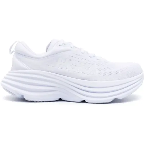 Weiße Strick-Sneaker mit Dicker Sohle , Damen, Größe: 38 EU - Hoka One One - Modalova