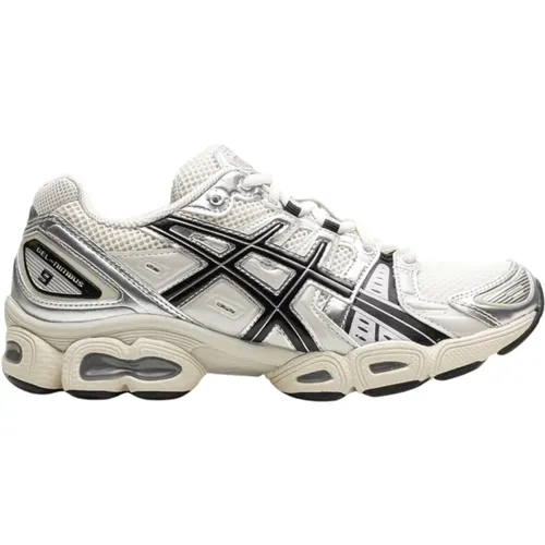 Low-Top Mesh Sneakers Ivory Silver , male, Sizes: 9 UK, 8 UK - ASICS - Modalova