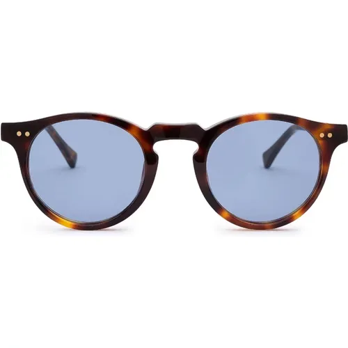 Malibu Sunglasses - Light Blue on Tortoise - Nialaya - Modalova
