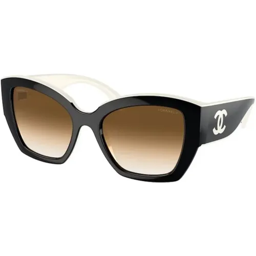 Stilvolle Sonnenbrille braun Verlauf transparent - Chanel - Modalova