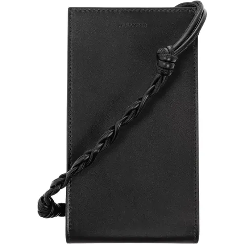 Leather Phone Case with Embossed Logo , male, Sizes: ONE SIZE - Jil Sander - Modalova