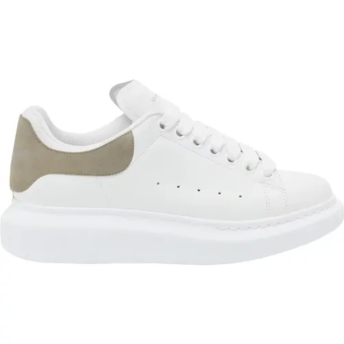 Calfskin Sneakers with Beige Heel , male, Sizes: 7 UK - alexander mcqueen - Modalova