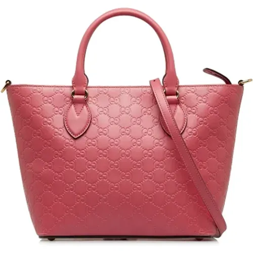 Pre-owned Tote Bags, female, , Size: ONE SIZE Pre-owned Leather gucci-bags - Gucci Vintage - Modalova