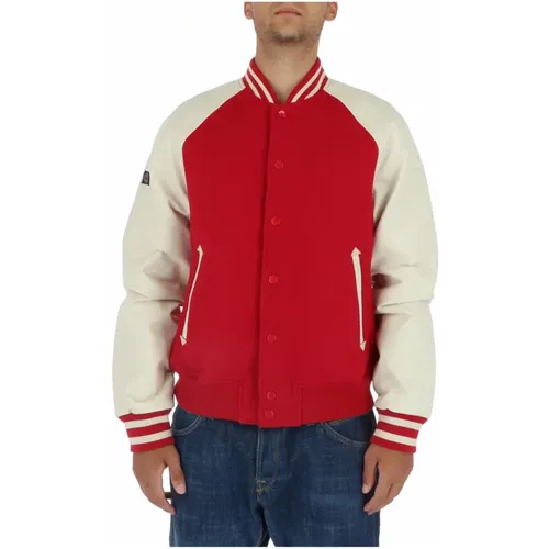 Bomber Jackets, male, , Size: 2XL Red Coloured Blazer with Automatic Buttons - Superdry - Modalova