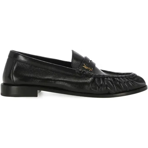 Leather Loafer Shoes Ss22 , male, Sizes: 7 1/2 UK, 7 UK - Saint Laurent - Modalova