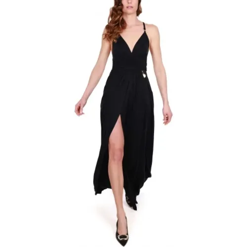 Long Jersey Dress with Thin Straps, , female, Sizes: XS, S - Elisabetta Franchi - Modalova