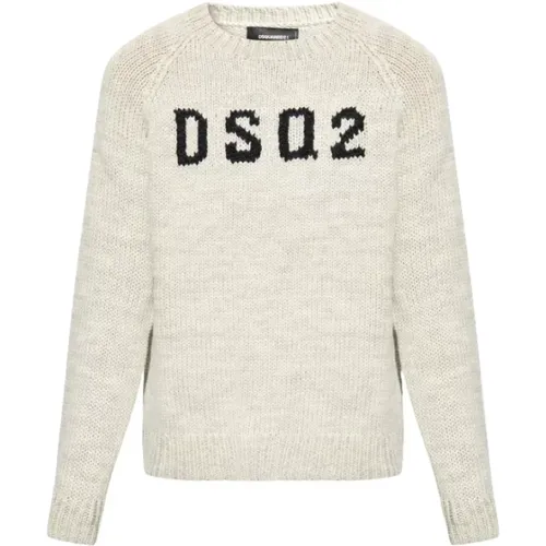 Round-neck Knitwear, male, , Size: M Men's Knit Sweater - Dsquared2 - Modalova