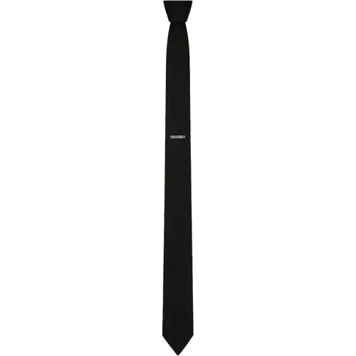 Vervollständige deinen formellen Look: Stilvolle schwarze und graue Krawatte , Herren, Größe: ONE Size - Givenchy - Modalova