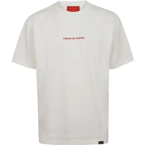 Weißes Grafik Print T-Shirt , Herren, Größe: XS - Vision OF Super - Modalova