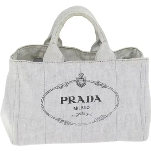 Pre-owned Tote Bags, female, , Size: ONE SIZE Pre-owned Canvas prada-bags - Prada Vintage - Modalova