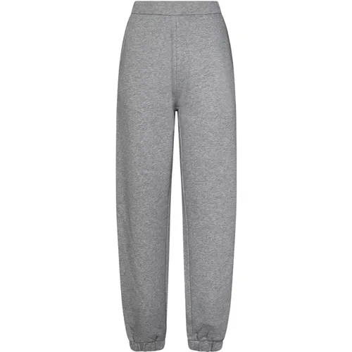 Sweatpants, female, , Size: 2XS Grey Cotton Joggers with Tone-on-Tone Logo - The Attico - Modalova