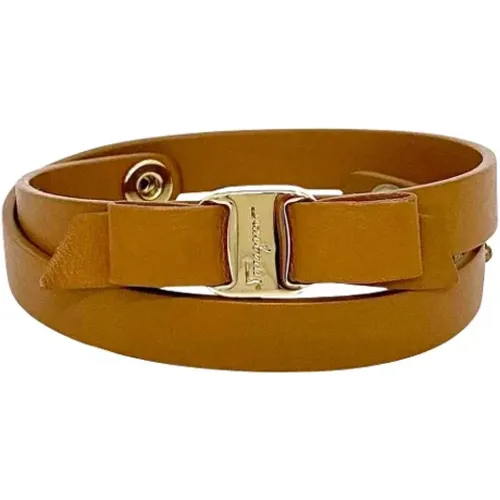 Pre-owned Jewellery, female, , Size: ONE SIZE Pre-owned Leather bracelets - Salvatore Ferragamo Pre-owned - Modalova