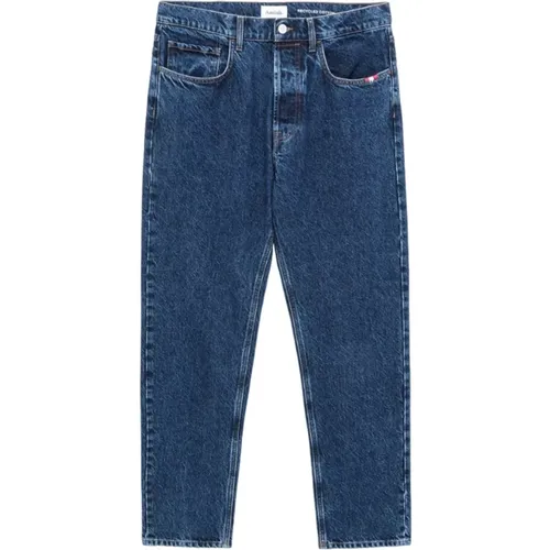 Denim Gerades Jeans mit ikonischen Details , Herren, Größe: W29 - Amish - Modalova