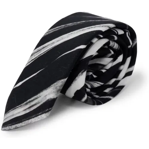 Ties, male, , Size: ONE SIZE Striped Cotton Tie - Hugo Boss - Modalova