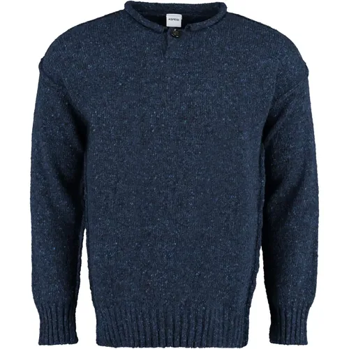 Geknöpfter Wollpullover , Herren, Größe: XL - Aspesi - Modalova