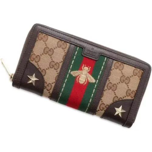 Pre-owned Wallets, female, , Size: ONE SIZE Pre-owned Canvas wallets - Gucci Vintage - Modalova