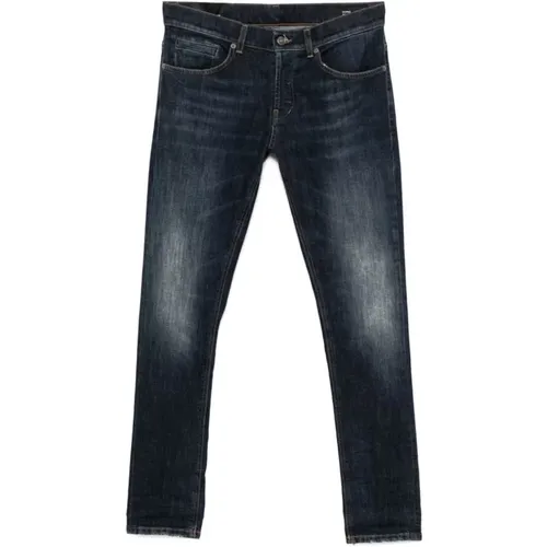 Indigo Slim Cut Jeans , Herren, Größe: W32 - Dondup - Modalova