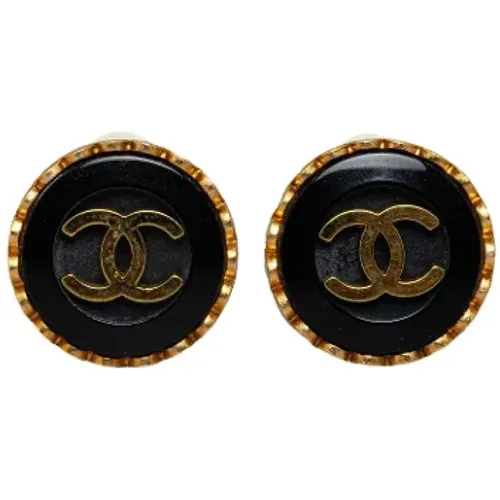 Pre-owned Gold earrings , female, Sizes: ONE SIZE - Chanel Vintage - Modalova