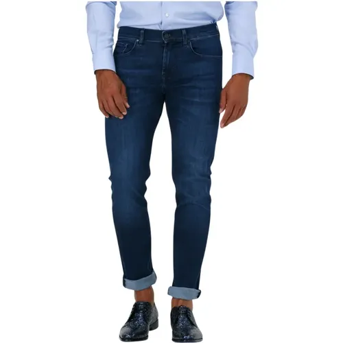 Slimmy Tapered Luxe Performance Jeans , Herren, Größe: W29 - 7 For All Mankind - Modalova