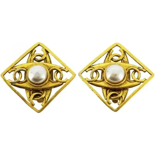 Pre-owned Jewellery, female, , Size: ONE SIZE Pre-owned Metal earrings - Chanel Vintage - Modalova