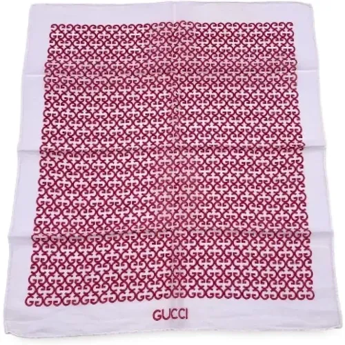 Pre-owned Scarves, female, , Size: ONE SIZE Pre-owned Cotton scarves - Gucci Vintage - Modalova