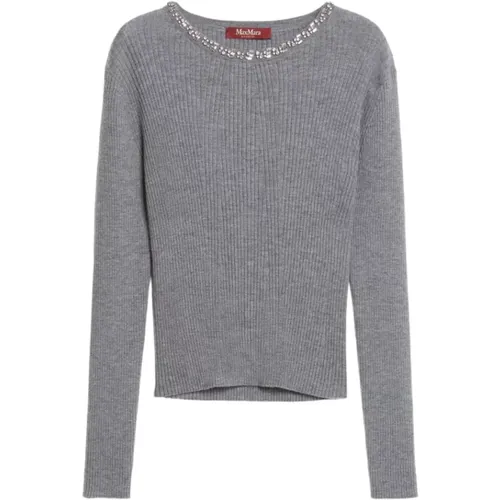 Pure Wool Sweater , female, Sizes: S, L, M - Max Mara Studio - Modalova