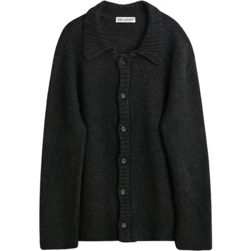 Cardigans, male, , Size: L Button Down Cardigan Jacket Shadow - Our Legacy - Modalova