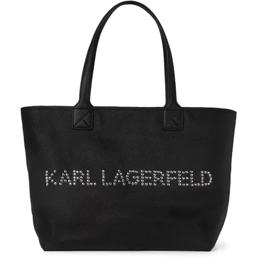 Tote Bags, female, , Size: ONE SIZE Studded Tote Bag - Karl Lagerfeld - Modalova