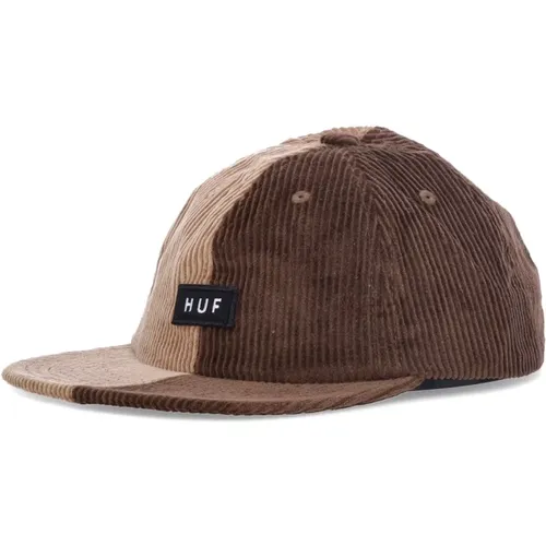 Caps, male, , Size: ONE SIZE Velvet Flat Visor Cord Cap Brown - HUF - Modalova