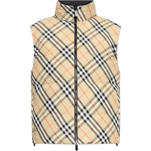 Vests, male, , Size: S Reversible vest - Burberry - Modalova