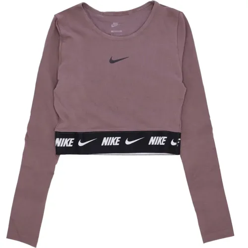 Long Sleeve Tops, female, , Size: L Long Sleeve Crop Top - Nike - Modalova