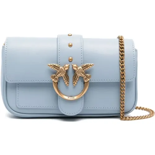 Hellblaue Love Birds Schultertasche - pinko - Modalova