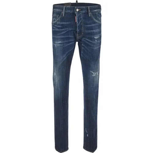 Dunkle Glitzernde Waschung Slim-Fit Jeans - Dsquared2 - Modalova