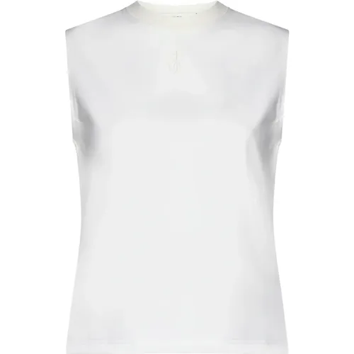 Weiße Bluse,Weißes Tanktop Stretch-Jersey Bestickt - JW Anderson - Modalova