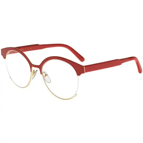 Glasses, female, , Size: 52 MM Curve Me2102 Coral Gold Eyewear Frames - Marni - Modalova