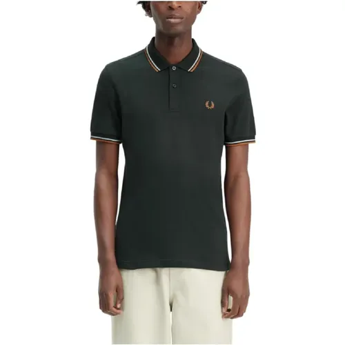 Klassisches Polo mit Kontrastkragen , Herren, Größe: M - Fred Perry - Modalova